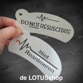 De LOTUSshop - Schmink Sjabloon 'Niet Reanimeren'