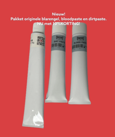 Pakket blarengel, blood paste en dirt paste