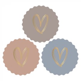 Stickers Multi Heart Gold - Autumn