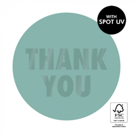 HOP Stickers - Thank You Spot UV - Misty Green