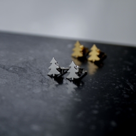 Silver luck kerstboom oorbellen .925 zilver