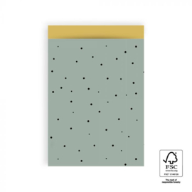HOP Cadeauzakjes Little Dot - Faded Green- 17 x 25 cm