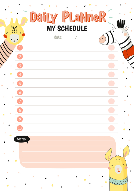 Applepiepieces notitieblokje Daily Planner - My schedule