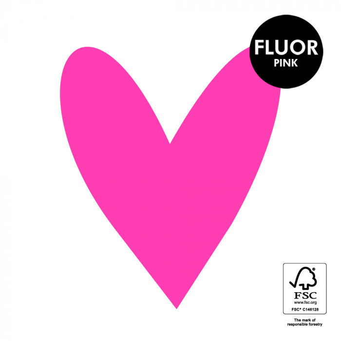 HOP Stickers - Hearts - Fluor Pink