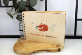 Boek met houten kaft - full color bedrukt - A5