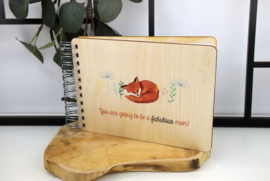 Boek met houten kaft - full color bedrukt - A4