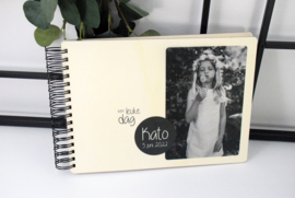 Boek met houten kaft - full color bedrukt - A4