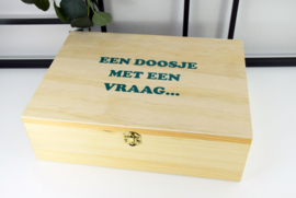 Houten doos met scharnierdeksel - bedrukt