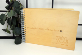 Boek met houten kaft - full color bedrukt - A5