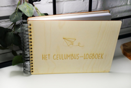 Boek met houten kaft - gegraveerd - A4