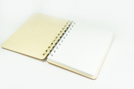 Boek met houten kaft - full color bedrukt - A6