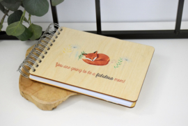 Boek met houten kaft - full color bedrukt - A6