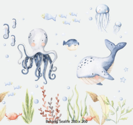 Behang zeedieren in onderwater wereld