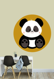 Muurcirkel panda kinderkamer