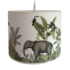 Lamp jungle kinderkamer - jungle dieren apen en olifant