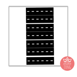 Sticker autobaan wegdelen XL - zwart