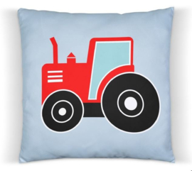 Kussen tractor voertuig rood- inclusief binnenkussen