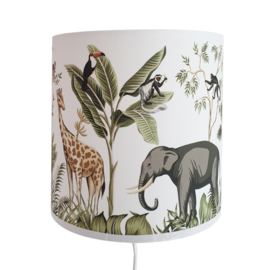 Wandlamp jungle kamer - kinderkamer (giraffe + olifant)