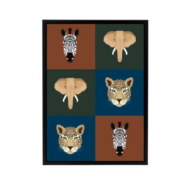Poster kinderkamer - wilde dieren