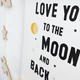 Poster kinderkamer - Love you to the moon