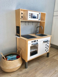 Ikea duktig speelkeuken van Linda met magnetron + oven + koffiezetapparaat  sticker