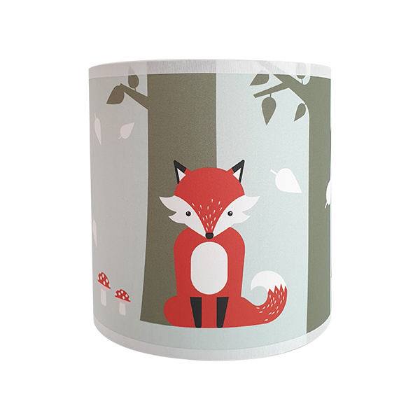 Wandlamp kinderkamer  vos - mint - terracotta rood
