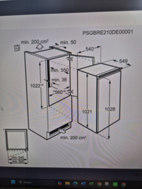 Inbouw koelkast AEG SKB510F1AS