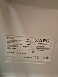 Koel/vrieskast sleepdeur 2 deurs AEG SDS51200S0