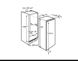 Inbouw koelkast 1 deurs JCN14024F5 Juno