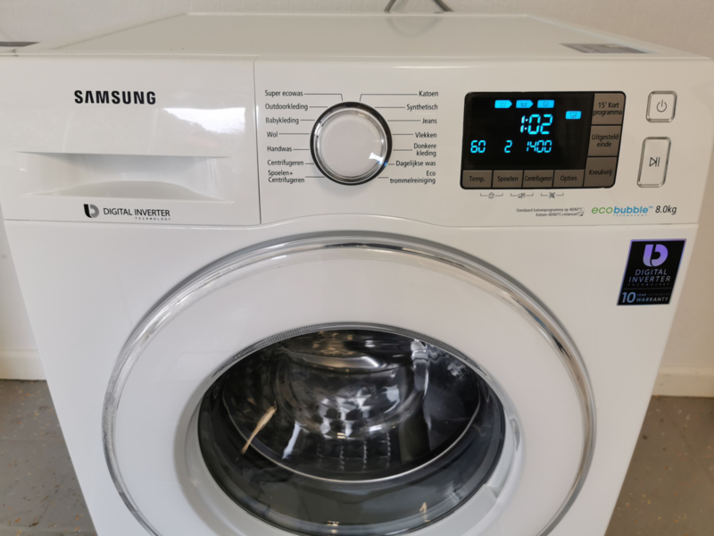 Wasmachine 8 kg Samsung Eco Bubble 1400 T/m A+++ Gebruikte witgoed apparaten | T.W.O.Witgoed