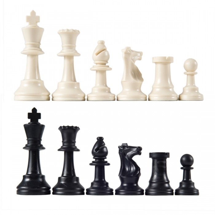 Witte en Zwarte schaakstukken, koning 95 mm