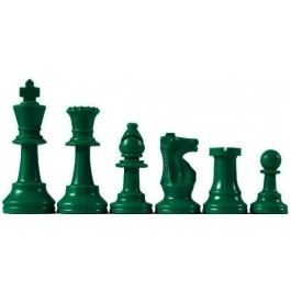 Groene en witte schaakstukken, Koning 95 mm