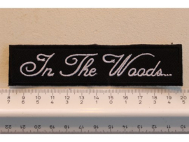 IN THE WOODS... WHITE NAME LOGO
