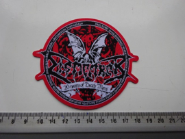 DISMEMBER - 20 YEARS OF DEATH METAL ( RED BORDER ) WOVEN