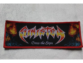 SINISTER - CROSS THE STYX ( RED BORDER ) WOVEN