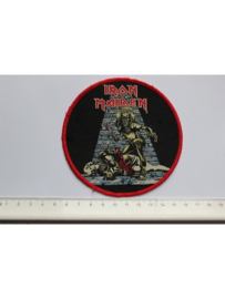 IRON MAIDEN - KILLERS ( THATCHER ) RED BORDER  WOVEN