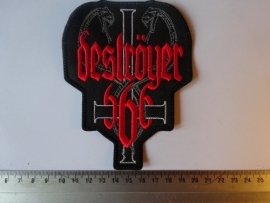 DESTROYER 666 - RED LOGO + GREY CROSS AND SNAKES