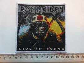 IRON MAIDEN - LIVE IN TOKYO ( WHITE BORDER ) WOVEN