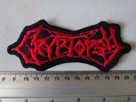CRYPTOPSY - RED LOGO ( SHAPED )