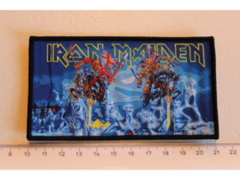 IRON MAIDEN - MAIDEN ENGLAND ( BLACK BORDER ) WOVEN