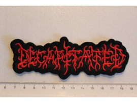 DECAPITATED - RED NAME LOGO ( SHAPED )