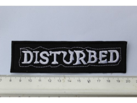 DISTURBED - WHITE NAME LOGO ( NON SHAPED )