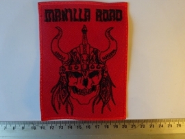 MANILLA ROAD - RED/BLACK LOGO + SKULL