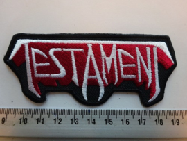 TESTAMENT - WHITE/RED NAME LOGO