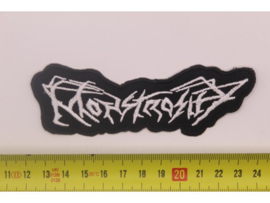 MONSTROSITY - WHITE NAME LOGO ( SHAPED )