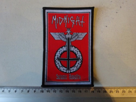 MIDNIGHT - SATANIC ROYALTY ( BLACK BORDER ) WOVEN