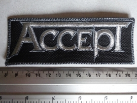 ACCEPT - SILVER LOGO ( GREY BORDER )