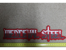 MEDIEVAL STEEL - RED/WHITE/GREY NAME LOGO
