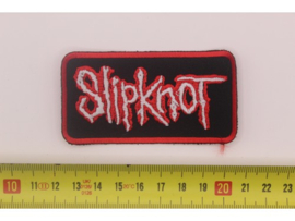 SLIPKNOT - WHITE/RED NAME LOGO ( RED BORDER )