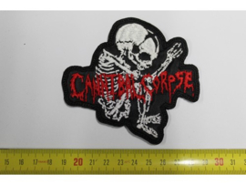 CANNIBAL CORPSE - RED NAME LOGO + FOETUS ( SHAPED )